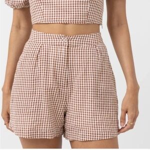 NWT Rhythm Lola checked shorts